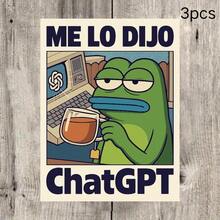 ME LO DIJO ChatGPT Sad Frog Retro Funny Poster, Interesting Study Room Decor Painting, Waterproof Vinyl Sticker - Durable Matte Surface, Self-Adhesive Bumper Sticker, Suitable For Cars, Windows, Laptops, Trucks, Water Bottles - Multi-Functional Durable Design, Car Sticker - one-size - View 12
