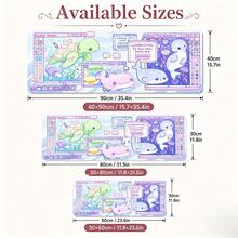 1pc Cute Kawaii Sea Creature Game UI Print Desk Mat, Decorative Makeup Mat, Nail Art Table Pad, Non-Slip Large Table Protector For Bedroom Vanity S/M/L/XL - View 5