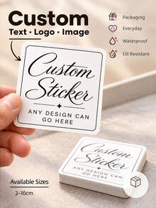1/30/150/210pcs Personalized Square Stickers: Customizable With Text, Pattern And Logo, Can Be Used As Packaging Labels, Sealing Stickers, Thank You Stickers, Brand Stickers, Gift Decoration Stickers And Event Labels. Suitable For Weddings, Birthdays, Parties, Graduations, Anniversaries, Christmas, Halloween, Father's Day, Mother's Day And Other Occasions, Used For Gift Packaging, Party Favors, Invitations, Handmade Crafts And Holiday Decorations, Making Every Gift And Event Have A Unique Exclusive Identity. - Multicolor 1 - View 9