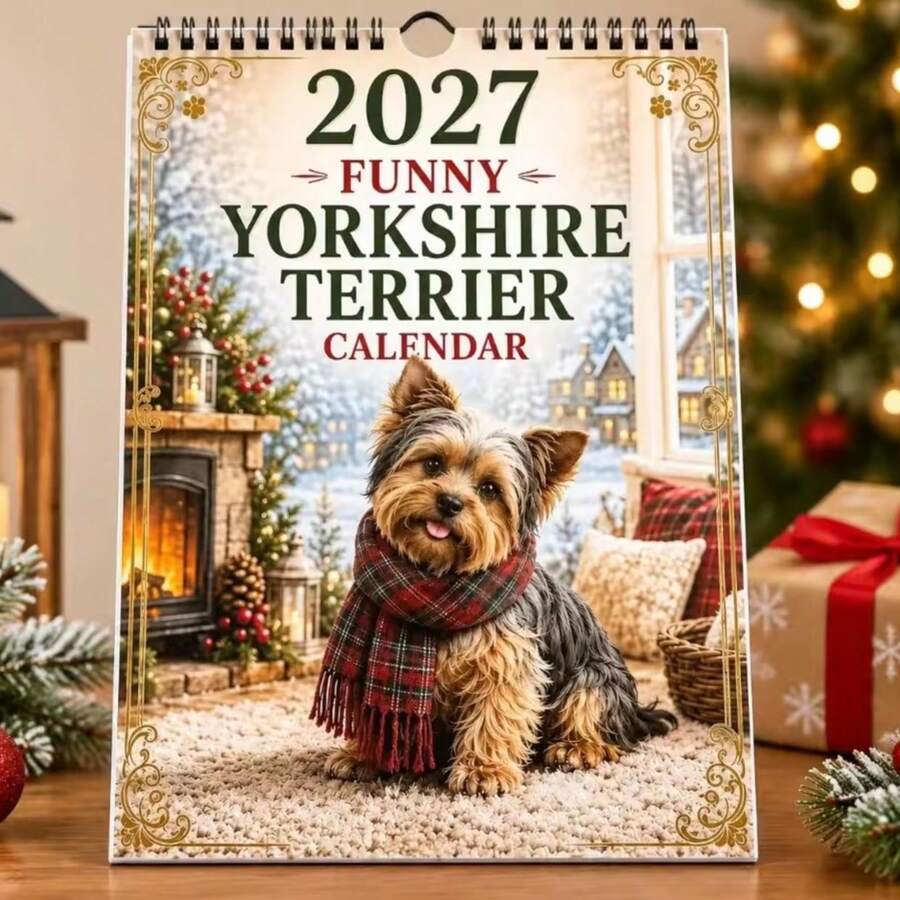 Kalender Anjing Spiral yang Menyenangkan, Kalender Dinding 12 Bulan dengan Gambar Lucu dan Lubang Gantung, Kalender Hewan Peliharaan Bertema Anjing untuk Kantor dan Perencanaan Harian - Berbagai gaya - View 1