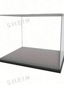 1pc Transparent Acrylic Display Box, Multiple Sizes, Plastic Assembled Dust-Proof Display Case With Matte Black Base, Suitable For Action Figures, Collectibles, Souvenirs, Statues And Models - 1PC - View 13