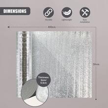 Geezy Radiator Foil 4m X 50cm - 3mm Thick Reflective Insulation Roll, Heat Deflector Panel, Thermal Efficiency, Aluminium Insulation Foil For Behind Radiators, Homes & Offices - one-size - View 3