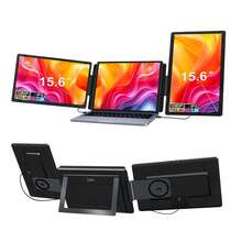 Dam 15.6" Dual Portable Monitor S9H With Detachable IPS Dual Screen 1920x1080 16:9. USB-C 3.1 And Mini HDMI, HDR, Compatible With PCs, Mobiles And Consoles. Includes Carrying Case. - Black - View 1