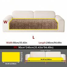 1PC Bohemian Style 3D Three-Dimensional Jacquard Sofa Cushion, Geometric Pattern Shu Mian Rong Autumn/Winter New Seat Pad, Anti-Slip Pet Anti-Dirt Anti-Dust Durable Machine Washable Sofa Protector Cover - Multicolor - View 25