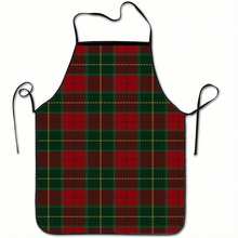 1pc Classic Red Green Tartan Plaid Print Apron, Scottish Check Sleeveless Bib Kitchen Apron For Cooking Baking - Multicolor - View 1