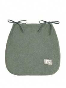 1pc Removable & Washable Kitchen Dining Chair Seat Cushion, Fixed Tie Strap Non-Slip Design, 17"*18", Suitable For Solid Wood Dining Chairs, Casual Dining Stools, Study Computer Chairs, Upholstered Dining Chairs - Dark Green - View 9