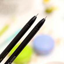 4pcs Expression Cat Signature Pens, Big Eye Black Cat Doll Gel Pens, 0.5mm Black Gel Pens, Prizes - Black Cat - View 8