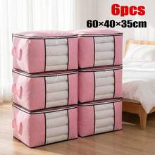 6 Pack 90L Storage Bags Zipped For Clothes, Bedding, Toys, Packing Moving Boxes - View 9