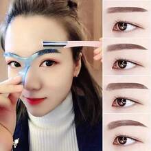 1pc Reusable Eyebrow Stencil - Easy Eye Makeup Shaping Guide, Made Of ABS Plastic, Suitable For DIY Contouring And Makeup Brush Pairing - One Size Fits All - View 4