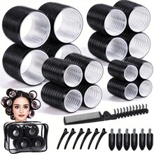 Self-Grip Rollers Kit With 16Rollers And 12Clips, Salon Quality Curlers For Diy Hairstyling, Heatless Rollers - Multicolor - View 19