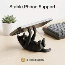 5pcs Cat Shaped Desktop Phone Holder Cute Black Cat Phone Stand Desktop Decoration - Multiple Styles - View 11