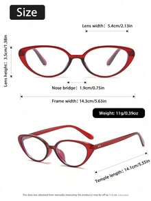 3 Pairs/1 Pair Cat Eye Fashion Design Portable Plastic Frame Transparent Glasses, Women's Style, Suitable For Outdoor, Party, Street Photography, Decoration And Other Occasions. - Transparent - View 8