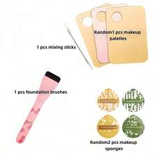Makeup Palette With Mixing Stick, Foundation Brush And Powder Puff, Professional Makeup Tools, Suitable For Makeup Artists And Beginners - Multicolor - View 15