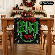 The Grinch 桌旗與餐墊套組，聖誕桌旗，13 * 72 英吋桌布，適用新年、冬季、聖誕裝飾，居家派對餐桌 - 彩色 - 查看 2