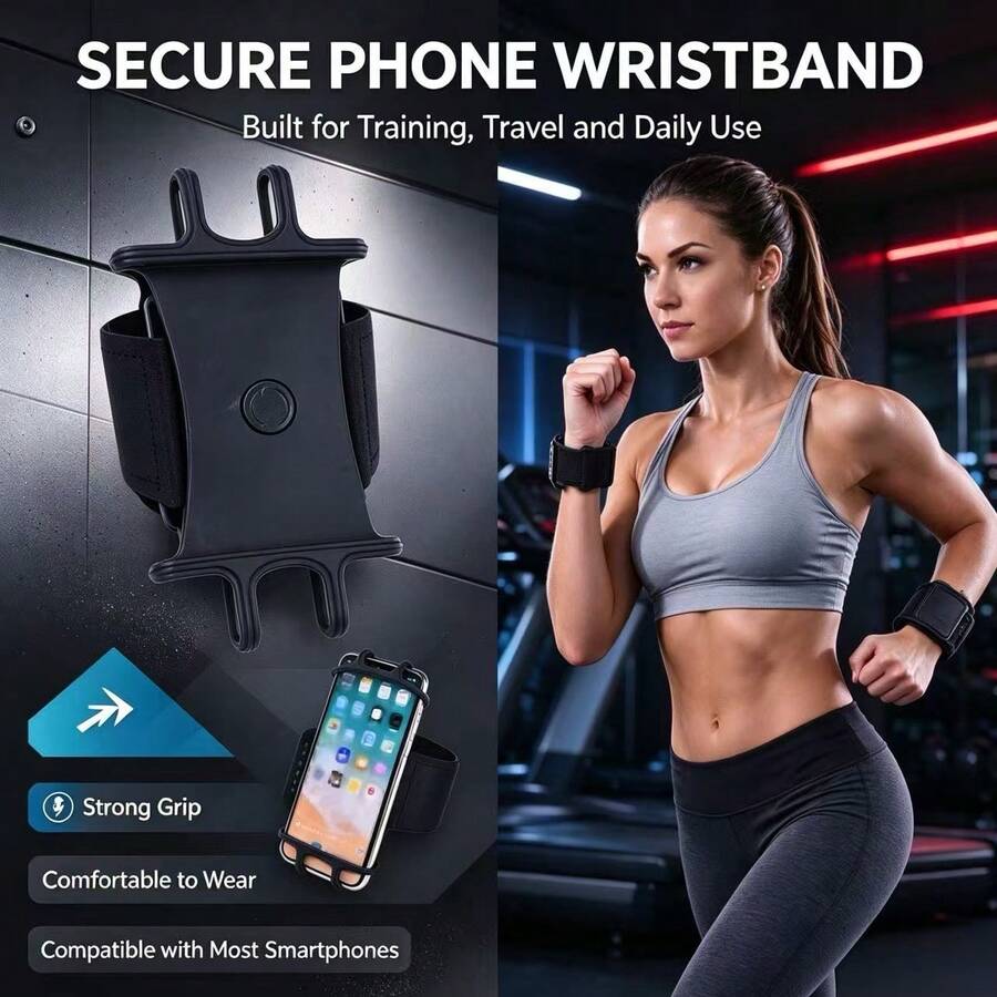 Outdoor Sports Phone Armband Fitness Wrist Strap 360° Rotating Detachable Universal Running Arm Band Arm Pouch