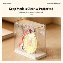 6PCS Commemorative Medal Badge Storage Box, Medal Honor Display Rack, Sports Achievement Inspirational Decoration, Perfect Gift For Sports Fans Friends. - White - View 9