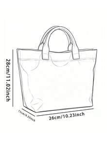 1pc Lavender Butterflies Print Glossy PVC Tote Bag,Large Capacity,Top Handle,For Beach,Commute & Daily Use,Versatile And Practical.Ideal Gift Item - Black - View 7
