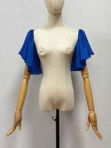 1pc Black Chiffon Petal Sleeve 2pcs Elastic Bridal Decorative Arm Warmers - Multicolor - View 20