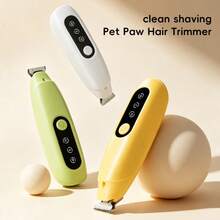 LED Pet Claw Trimmer Type-C Rechargeable Quiet Low Vibration Pet Grooming Clipper 18mm Wide Ceramic Blade Head Wireless Shaver Suitable For Cat And Dog Paws, Ears, Face Local Hair Trimming - Multicolor - View 8