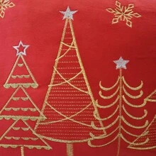 1pc Winter Christmas Tree Plush Pillow Case With Snowflake Embroidery, Suitable For Winter Christmas Living Room Sofa Bedroom Home Decor - Red - View 6