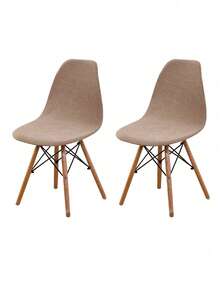 1pc/2pcs/4pcs Abstract Plaid Pattern Chair Cover, Universal Home Use Dining Chair Slipcover, All Season Durable Anti-Dirty Anti-Scratch Thickened Elastic Dustproof Chair Cover - Light Camel - View 12