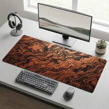 Alas Mouse Ekstra Panjang Motif Awan Cokelat, Desain Seni untuk Gaming, Kantor, dan Rumah, Hadiah untuk Teman dan Keluarga, Alas Karet, Alas Meja Belajar PC Laptop, Berbagai Ukuran, Alas Keyboard Komputer, Anti Selip - View 5