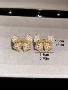 1 Pair Gold-Tone Elegant Sophisticated Exquisite Fashionable Versatile Ear Clips Earrings Jewelry Suitable For Women's Daily, Holiday, Date, Party Wear - Multicolor - View 5