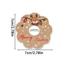 50pcs/Pack Party Theme Christmas Event Wine Glass Decoration Cards, Baking Bag Gift Box Decoration Message Cards, Cardstock With Clips - View 14