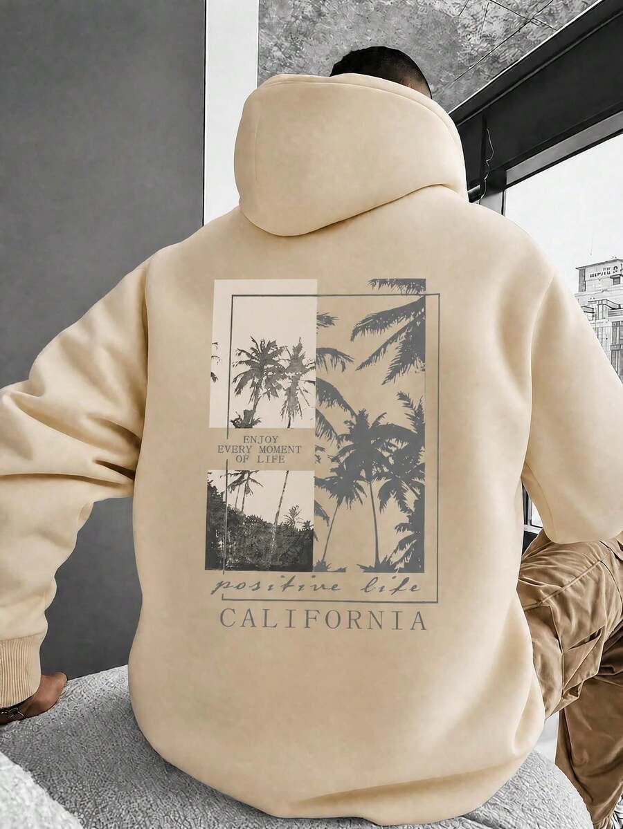 Men Hoodies - Apricot - View 1