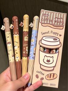 4/1pc Hidden Dog Scented Rotating Neutral Pen, INS Highly Attractive Cartoon Puppy Design, Smooth Black Ink Pen For Students, Suitable For Daily Learning: Classroom Note-Taking, After-School Practice, Homework, Journaling, Scrapbooking, Back-To-School Gift, Classroom Prize, Birthday Gift, Student Gift Exchange - Multicolor - View 8