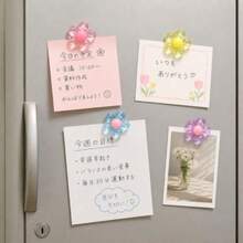 マグネット 可愛い マット調五弁花デザイン 強力マグネット 10個セット 直径 20mm - クリスタル風五弁花 - チェックする 6