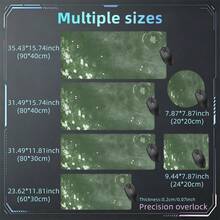 Olive Green Chinese Floral Ink Wash Gaming Mouse Pad Large Desk Mat, Non-Slip Rubber Base With Stitched Edge, XL Extended Computer Keyboard Desk Pad 35.4x15.7 Inch, Table Mat For Home Office & Gamers, Ideal Gift For Men Women - View 10