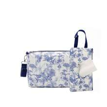 2Pcs Diaper Bag Diaper Clutch For Mom, Quilted Changing Bag Nappy Bag Travel Storage Bag For Baby Essential, Floral Baby Wipe Pouch For NewBorn Babies - Multicolor - View 11