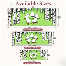 1pc Cute Ghost Birch Forest Mouse Pad, Cartoon Ghosts And Green Woodland Pattern Extended Desk Mat For Home Office And Gaming, Sizes S/M/L/XL - View 5