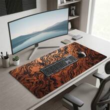 Alas Mouse Ekstra Panjang Motif Awan Cokelat, Desain Seni untuk Gaming, Kantor, dan Rumah, Hadiah untuk Teman dan Keluarga, Alas Karet, Alas Meja Belajar PC Laptop, Berbagai Ukuran, Alas Keyboard Komputer, Anti Selip - View 4
