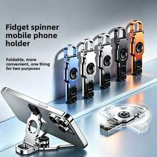 1pc Portable Foldable Fingertip Gyro Phone Holder, Suitable For Daily Leisure And Relaxation Use. Adjustable Desktop Phone Stand, Compatible With IPhone And All Smartphones Below 20.32 Cm In Size - Multicolor - View 2