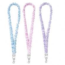 Scrunchie Women's Lanyard, Teacher Elastic Lanyard, Cute Multicolor Plaid Key Neck Lanyard - C-multicolor - View 15