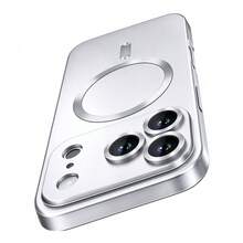 磨砂金屬磁吸手機殼，適用於 iPhone 18 Pro Max 18 Pro，軍規級防摔防震保護殼，附相機鏡頭保護蓋，超薄防震手機殼，兼容 17 Pro Max 16 Pro Max 16e 17e 15 14 Plus 13 12 11 - 銀色 - 查看 8