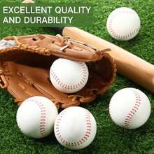 10 Buah Bola Olahraga Mini dari Busa - Bola Baseball Putih, Cocok untuk Permainan Pesta, Relaksasi, Dekorasi Bertema Olahraga - MultiWarna - View 3