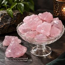 Pink Quartz Rough Asymmetrical Gemstone, Suitable For Jewelry Making, Aquarium Bottom, Vase Filler, Aromatherapy Decor, Can Be Used For Wire-Wrapped Necklace, Bracelet DIY Material - Pink - View 2