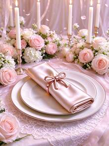 2-12pcs Metal Bow Napkin Rings, Luxury Round Metal Napkin Holders, Wedding, Party And Holiday Banquet Table Decor - Rose Gold - View 3