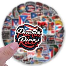 60 PCS Puerto Rico Stickers, Multicolor Pattern Stickers, Beautiful Stickers, Bottles, Decorative Paper, Scrapbooking, Diary, Laptop, Bumper, Skateboard, Water Bottle, Computer, Phone Greeting Cards, Photo Albums, Furniture, Stickers - one-size - View 4