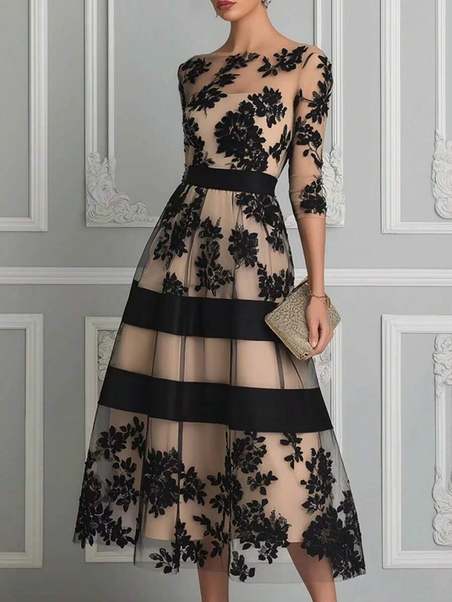 Women Cocktail Dresses - Black - View 1