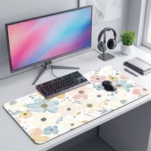 Alas Mouse Ekstra Panjang Motif Bunga Warna-warni, Desain Seni untuk Gaming, Kantor, dan Rumah, Hadiah untuk Teman dan Keluarga, Alas Karet, Alas Meja Belajar PC Laptop, Berbagai Ukuran, Alas Keyboard Komputer, Anti Selip dan Halus - View 3