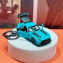 Alloy Sports Car Keychain, Openable Door Race Car Bag Charm, Mini Simulation Vehicle Pendant, Fashion Handbag Accessory Holiday Gift - Multicolor - View 16