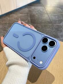 Glacier Magnetic Wireless Charging Phone Case, Cover, Fashion Transparent Back Panel Glacier Blue Soft Edge Magnetic Large Window Phone Shell, Built-In Magnetic Ring Supports Wireless Charging, Premium Minimalist Texture, Raised Lens Frame Full Coverage Anti-Drop Soft Shell, Ideal Gift For Valentine's Day, Birthday, Compatible With Phone Case, Compatible With IPhone12/13/14 Pro/15/15 Pro Max/16/16 Pro Max/17/17e/17 Pro Max/18 Pro Max, Quick Ship Items - Multicolor - View 2