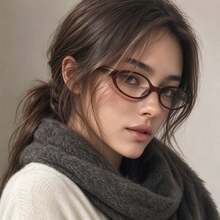1pc/4pcs Vintage Small Oval Fashion Glasses, Women's Non-Prescription Clear Lens Decorative Glasses, Small Size, Daily Matching Accessory - Transparent - View 12