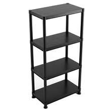 Snap Lock Tool-Free Assembly Plastic Storage Shelving Unit, Black 3/4/5 Tier, Heavy Duty Rack For Garage, Warehouse, Shed & Workshop - Black - View 8