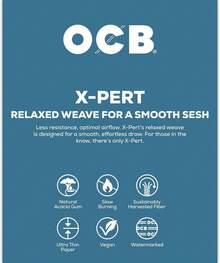 Avant أوراق لف السجائر OCB الزرقاء - X-Pert Blue 70 مم أوراق لف فردية للسجائر القصيرة - علبة تحتوي على 50 دفتر - مشاهدة 7