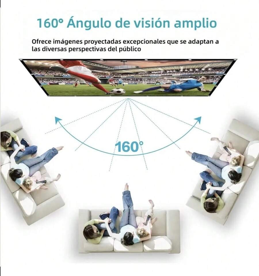 Pantalla Para Proyector Portatil 120 Pulgadas 16:9 Proyecció - Ver 1